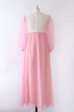 Hilary Floyd Bubblegum Chiffon and Crochet Maxi XS/S