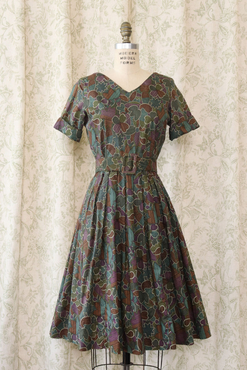 Forest Floral Day Dress M