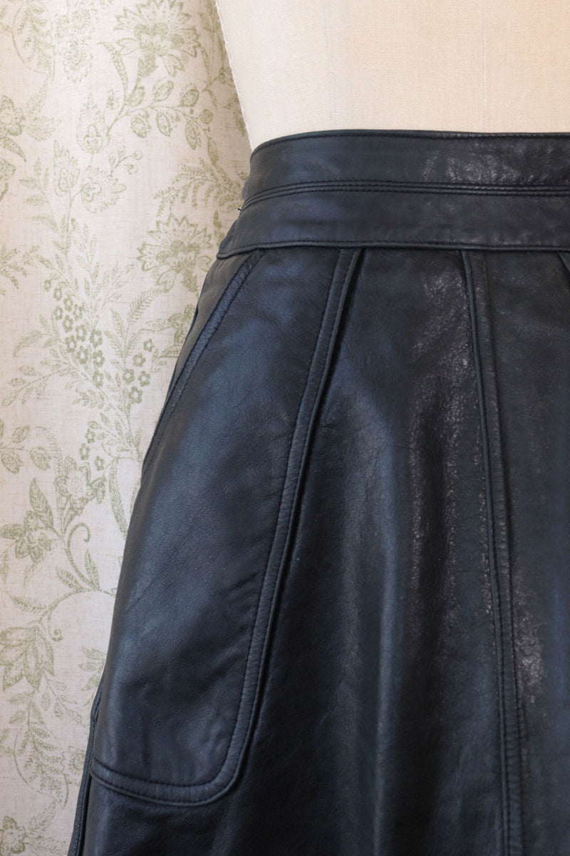Black Leather Pocket Skirt XS/S