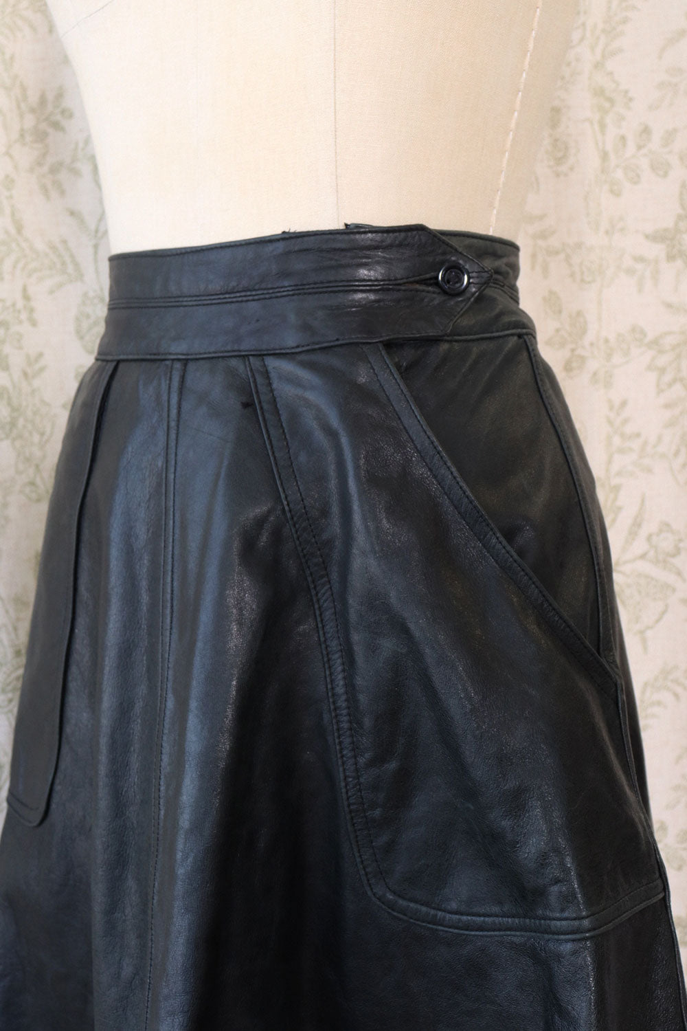 Black Leather Pocket Skirt XS/S
