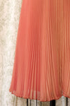 Peachy Pleated Party Dress S
