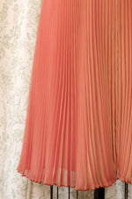 Peachy Pleated Party Dress S