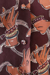 Nick & Nora Silk Notes Novelty Blouse S