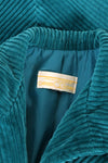 Teal Cord Boxy Jacket S/M