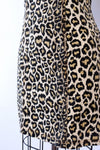 Leopard Bodycon Denim Dress M