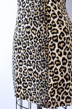 Leopard Bodycon Denim Dress M