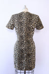 Leopard Bodycon Denim Dress M