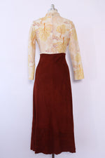 Hickory Suede Fringe Skirt M-XL
