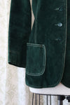 Forest Suede Topstitch Jacket S-S/M