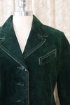 Forest Suede Topstitch Jacket S-S/M