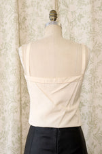 Mary Ann Restivo Ivory Silk Cami S