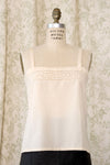 Mary Ann Restivo Ivory Silk Cami S