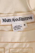 Mary Ann Restivo Ivory Silk Cami S