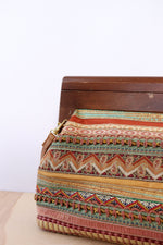 Sharif Ribbon Wood Frame Convertible Bag