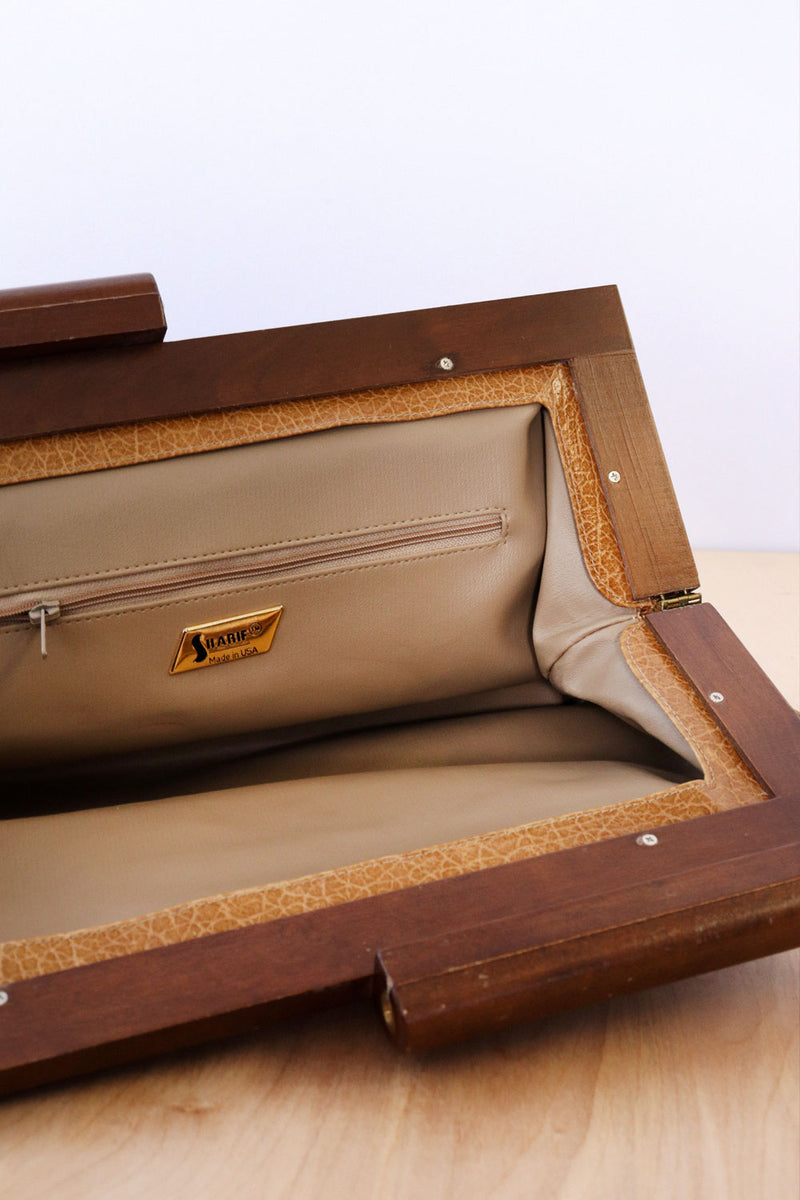 Sharif Ribbon Wood Frame Convertible Bag