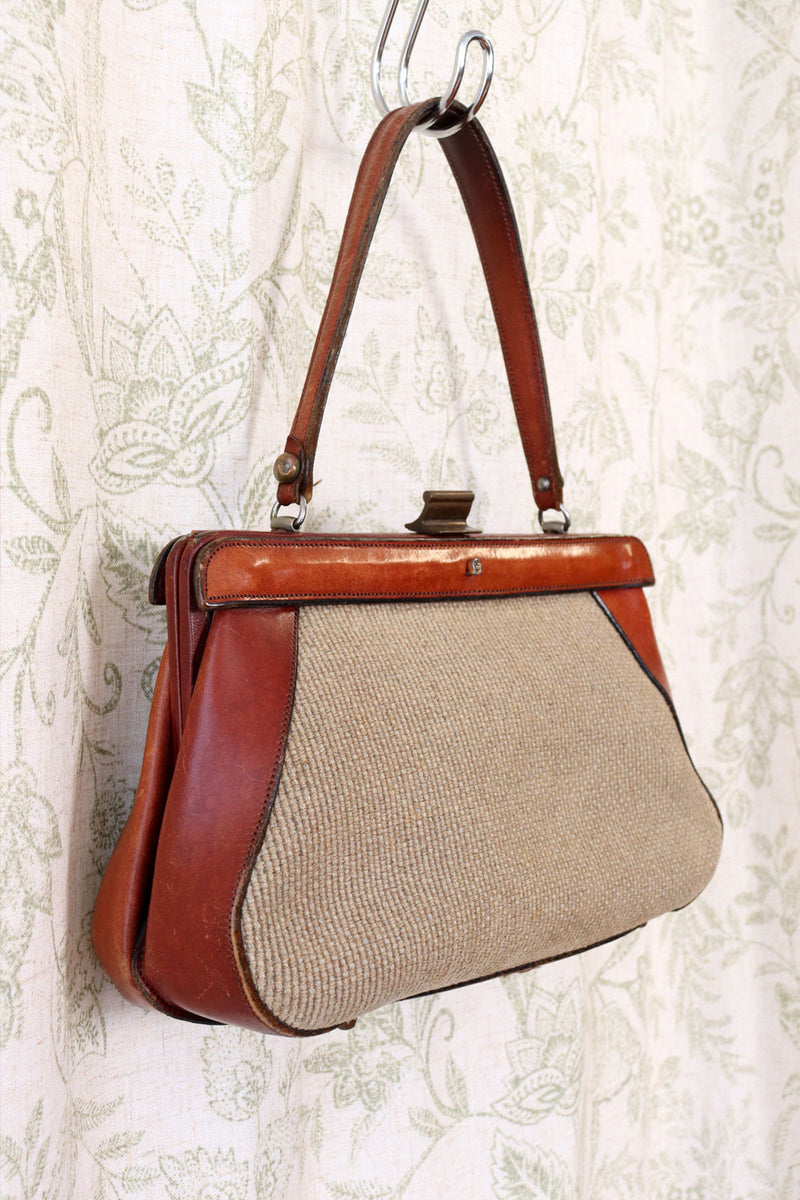1960s Etienne Aigner Tweed Handbag