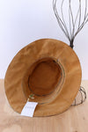 Patchwork Leather Braided Tassel Hat