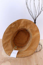 Patchwork Leather Braided Tassel Hat