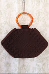 Cocoa Corde Amber Handle Purse