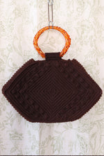 Cocoa Corde Amber Handle Purse