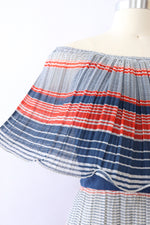 Miss Elliette RWB Pleated Maxi Dress S-S/M