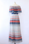 Miss Elliette RWB Pleated Maxi Dress S-S/M