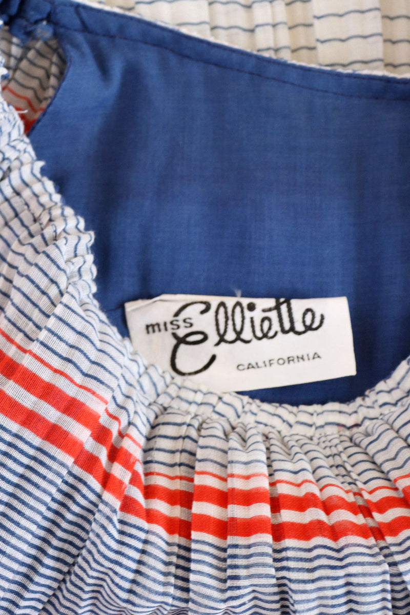 Miss Elliette RWB Pleated Maxi Dress S-S/M