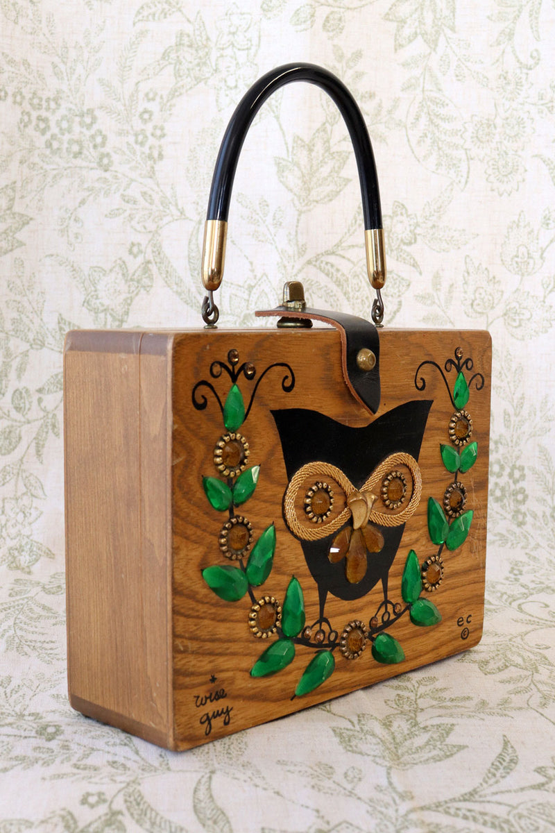 1960s Enid Collins Owl Box Bag