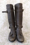 Charcoal Leather Riding Boots 7