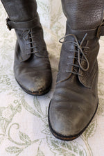Charcoal Leather Riding Boots 7