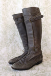 Charcoal Leather Riding Boots 7