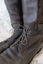 Charcoal Leather Riding Boots 7