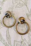 Antiqued Brasstone Swirl Earrings