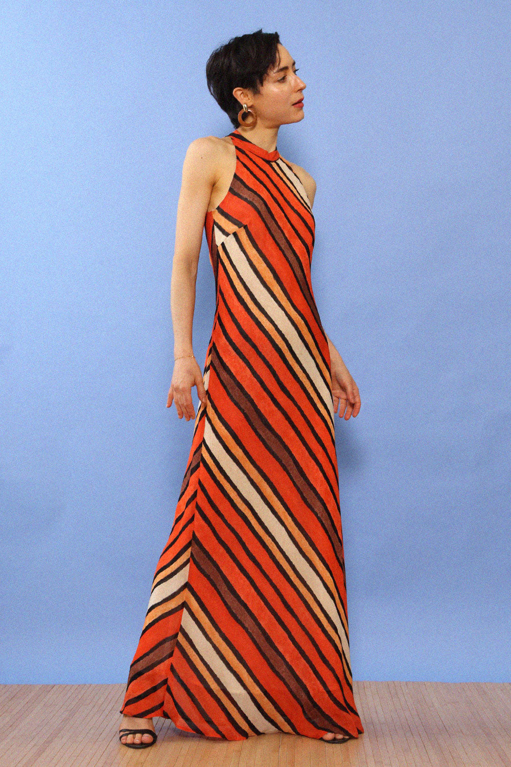 Caché Stripey Bias Cut Maxi S-M/L – OMNIA