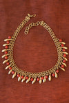 Monet Warm Golden & Coral Bead Choker
