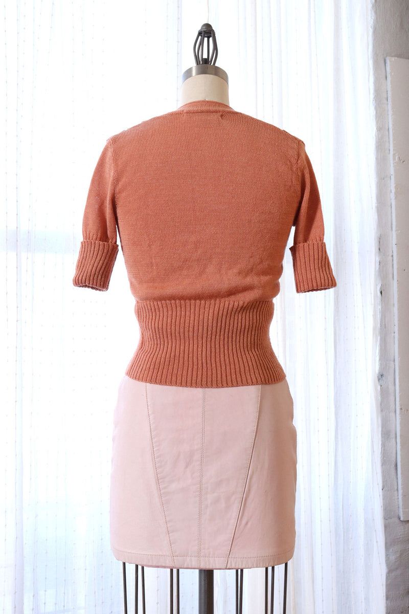 Huk•A•Poo Peach Pointelle Cardi XS/S