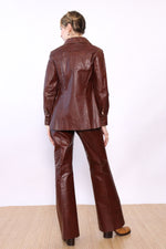 1970s Amaro Leather Suit XS