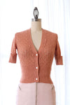 Huk•A•Poo Peach Pointelle Cardi XS/S