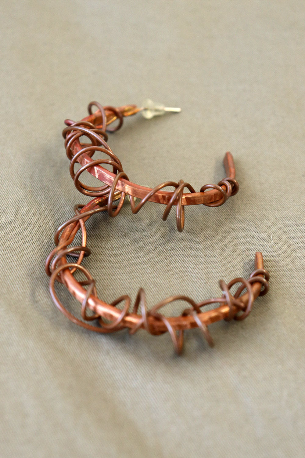Copper Coil Hoops
