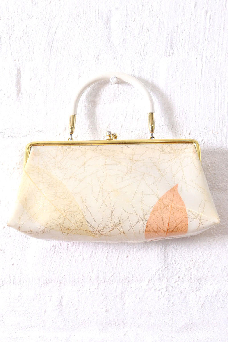 Metallic Pastel Leaf Purse