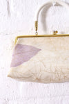 Metallic Pastel Leaf Purse