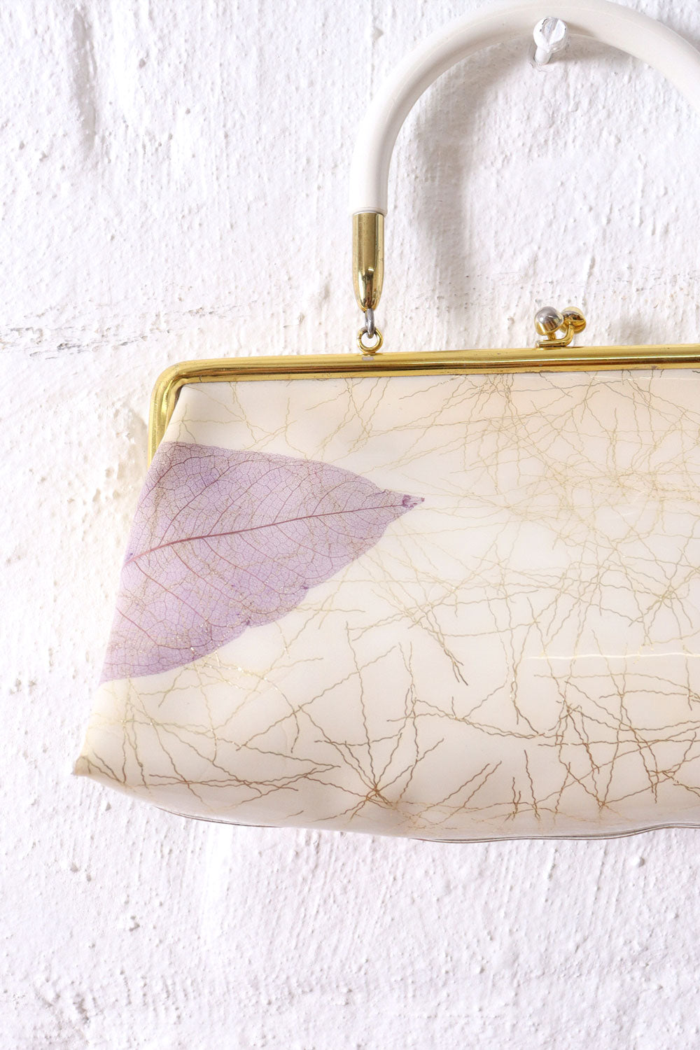 Metallic Pastel Leaf Purse