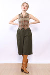 Perry Ellis Spruce Wool Gauchos S
