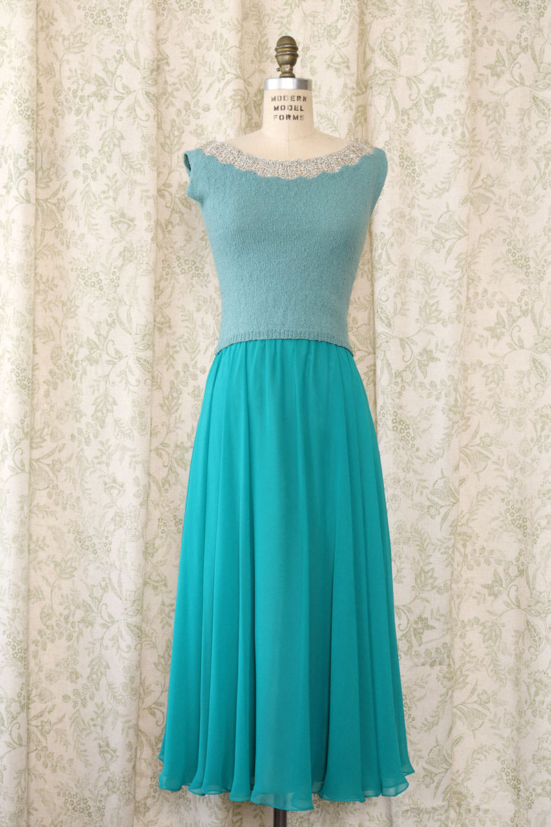 Ice Blue Metallic Crop Knit XS/S