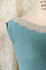 Ice Blue Metallic Crop Knit XS/S