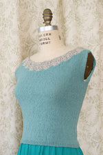 Ice Blue Metallic Crop Knit XS/S