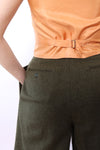 Perry Ellis Spruce Wool Gauchos S