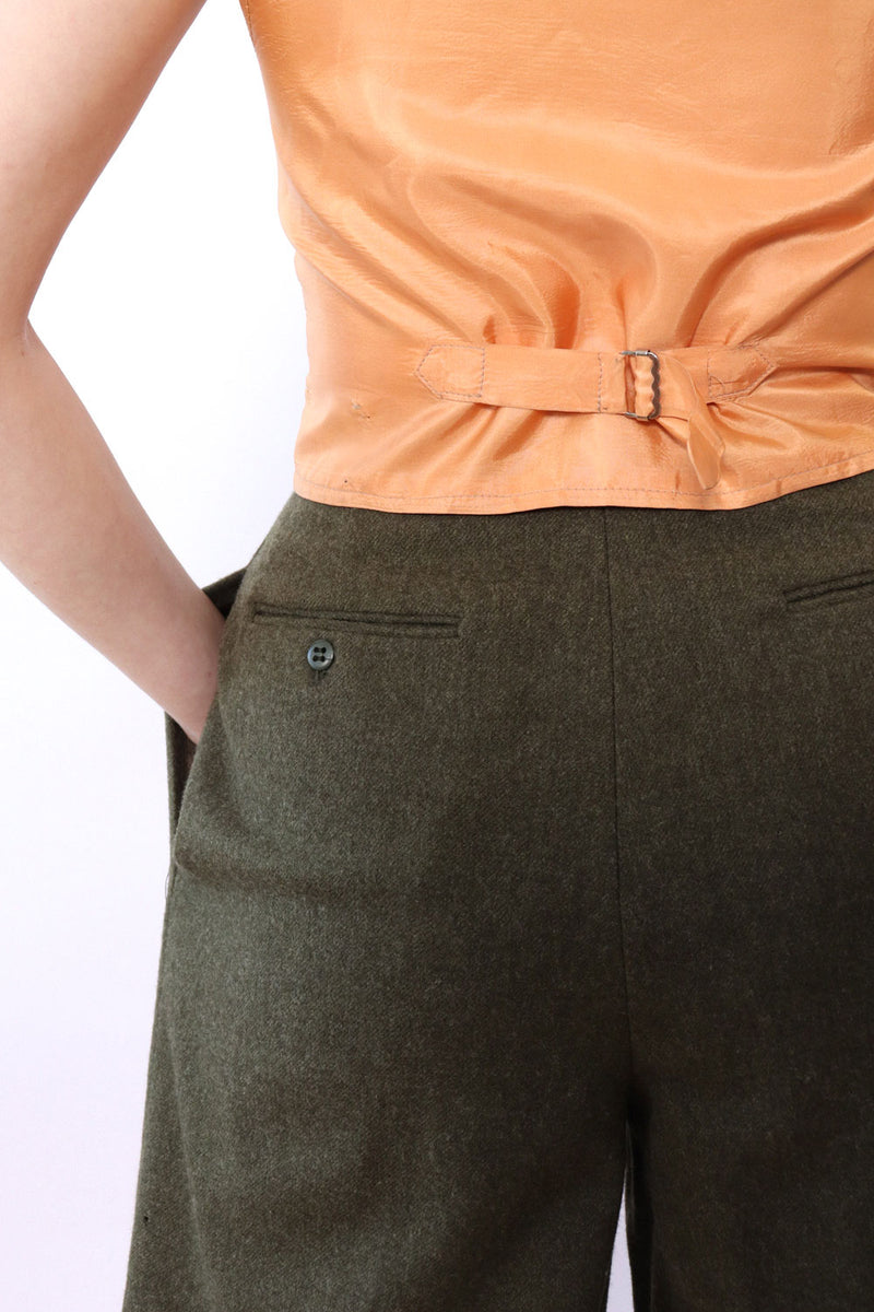 Perry Ellis Spruce Wool Gauchos S
