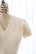 Fluffy Angora V-neck Sweater M/L