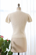 Fluffy Angora V-neck Sweater M/L